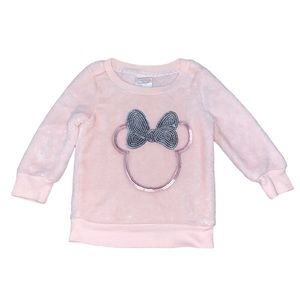 5/$15 Disney Minnie Mouse Fleece Sequin Sweater Toddler Girls 18M